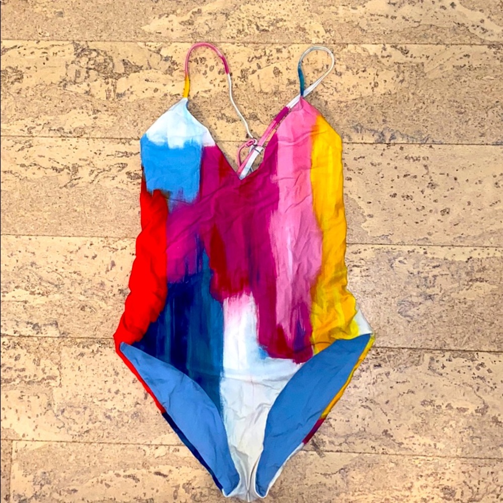 Mara Hoffman Emma Pink Multicolor Swimsuit